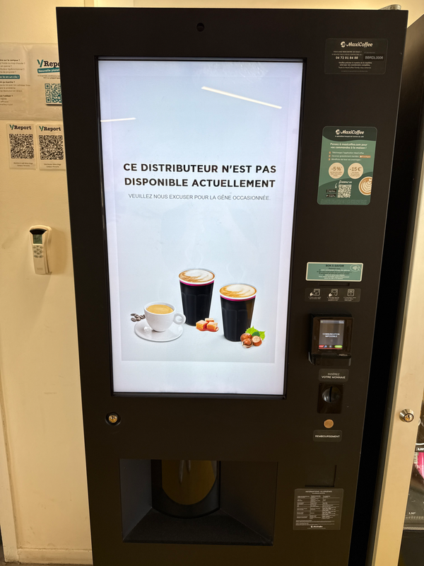 Problème Machine à café – Machine à café 6eme étage